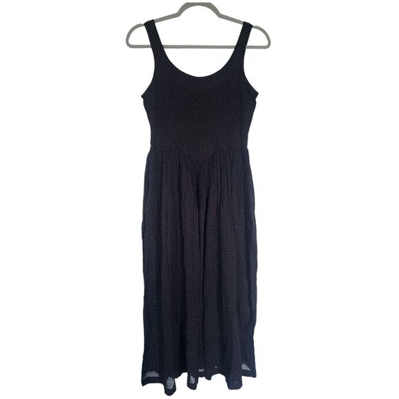 World of Crow Gathered Waist Polka-dot Cotton Midi Dress Size XS NWT - Picture 5 of 7
